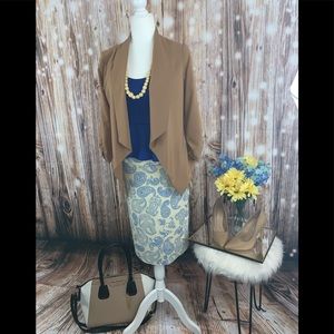 LuLaRoe White & Blue Skirt (NWT) MEDIUM